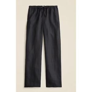 J.Crew Women’s Soleil Pant in Linen in Black Sz L Boho Pull On #511